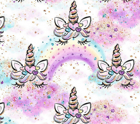 Jersey Elastic - Jersey Elastic cu Unicorni