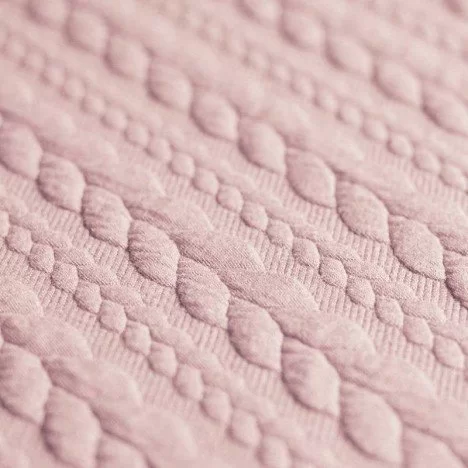 Jersey tricotat cable knit - Jersey Jacquard Cable Knit Roz Pal