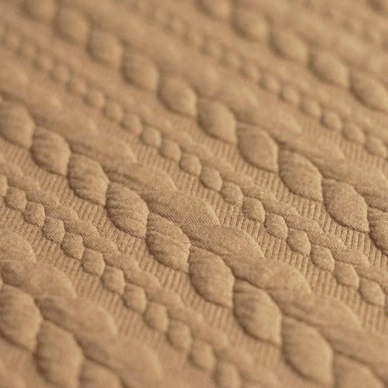 Jersey tricotat cable knit - Jersey Tricotat Jacquard Cable Knit Bej