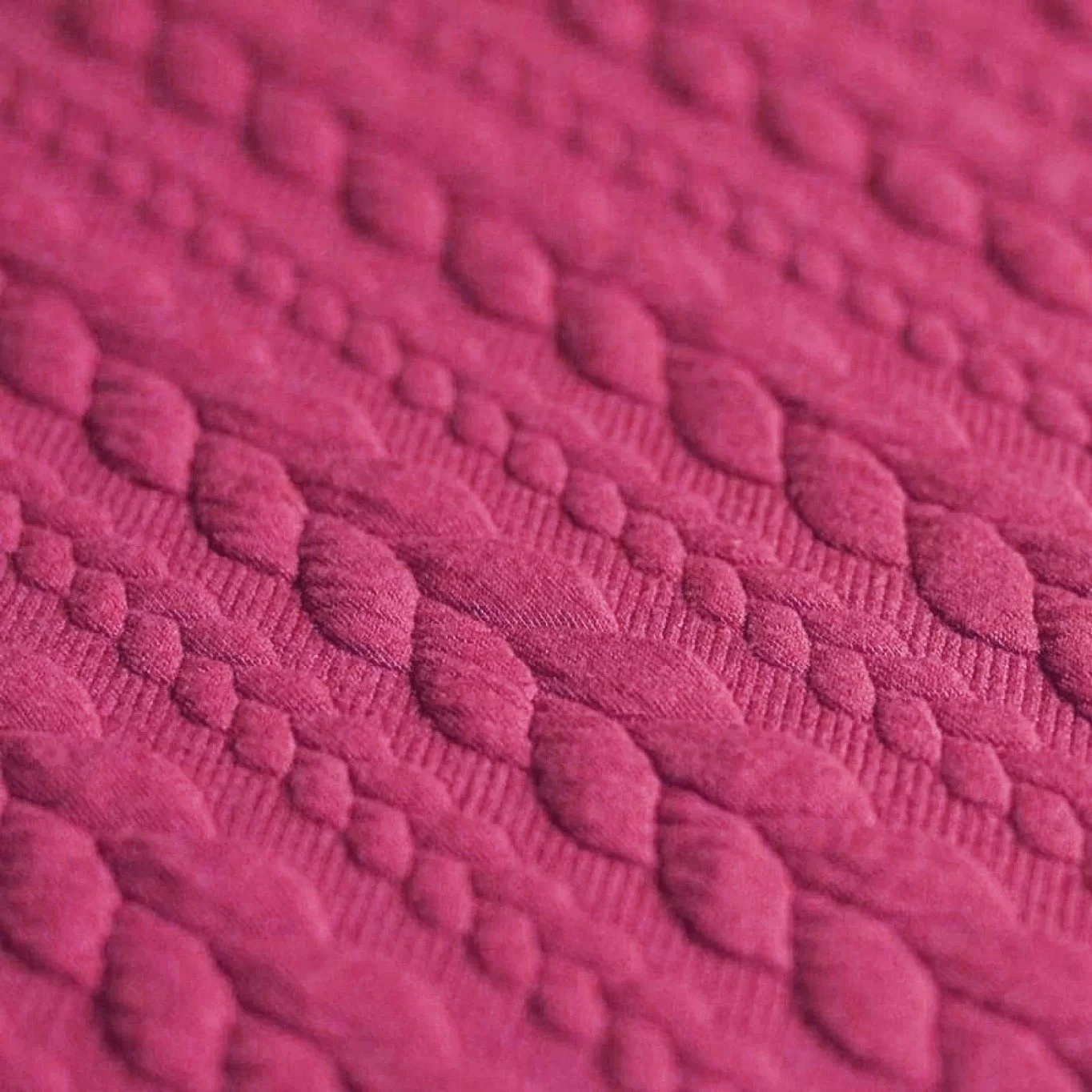 Jersey tricotat cable knit - Jersey Tricotat Jacquard Cable Knit Fucsia
