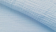 Muselina Uni - Muselină Albastru deschis bleu - 150 cm latime