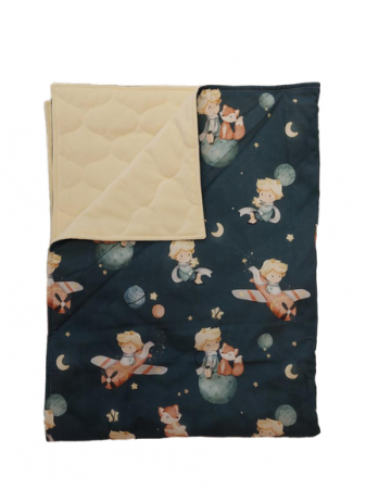 Paturici Bebe - Paturica bebe cu Micul Print si catifea galbena