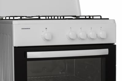 Aragaz Heinner HFSC-SME60WH, Gaz, 4 arzatoare, Dispozitiv siguranta plita si cuptor, 60 cm, Alb [3]
