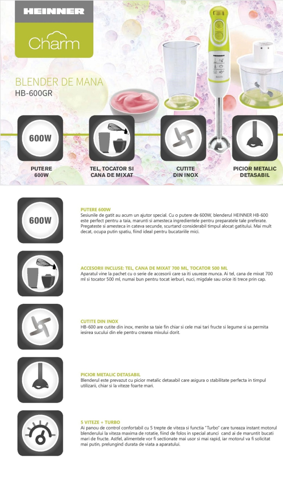 BLENDER HEINNER CHARM HB-600GR [2]