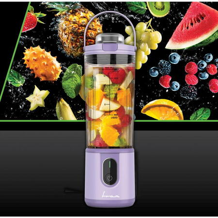 Blender portabil Fram FBP-P74PP, autonomie 10-15 min, 400 ml, Oprire automata, led, Mov [3]