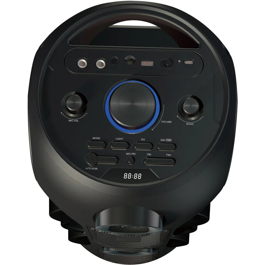 Boxa Portabila Akai Party Speaker 370, 60W, Radio, USB, micro-SD, Negru [2]