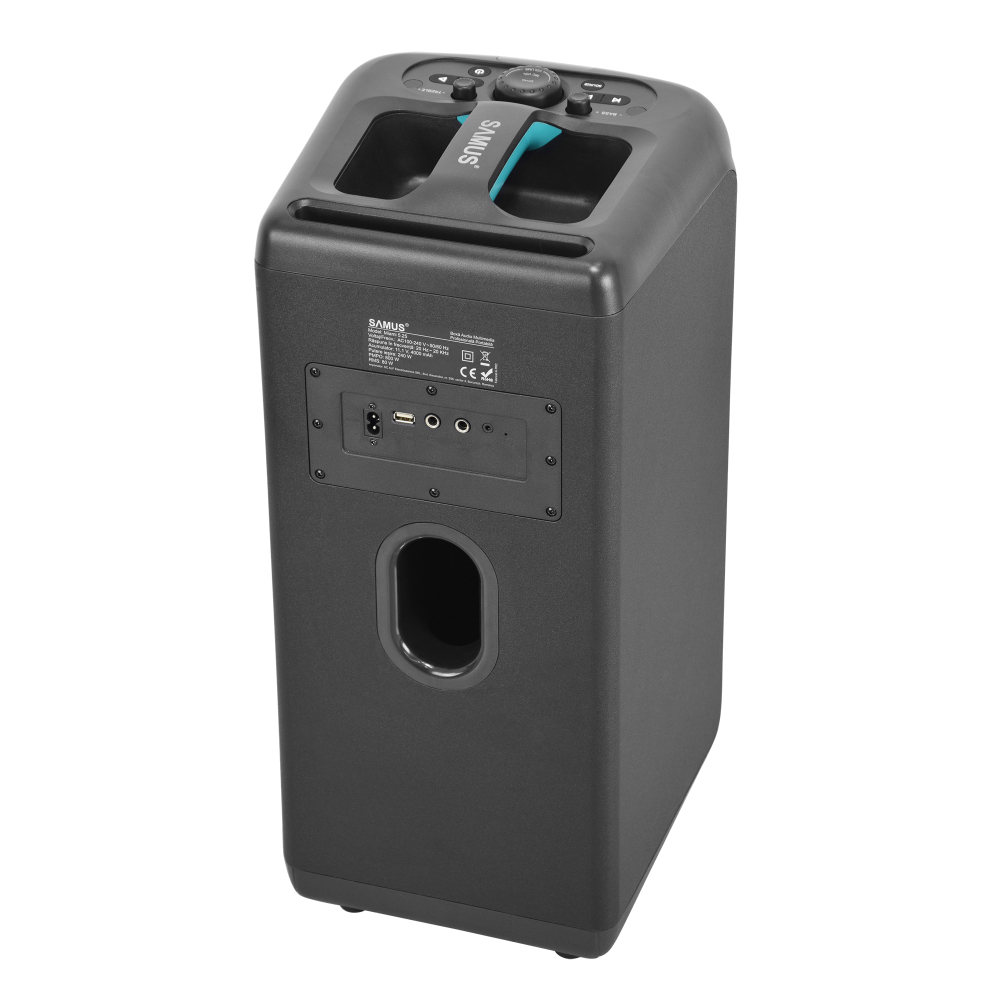 BOXĂ PORTABILĂ SAMUS MIAMI 5.25, PUTERE RMS 80 W / DE IEȘIRE 240 W / PMPO 800 W, DISPLAY DIGITAL, BLUETOOTH, FM RADIO, INTRARE AUX / USB / MICROFON, ILUMINARE PE RITMUL MUZICII [2]