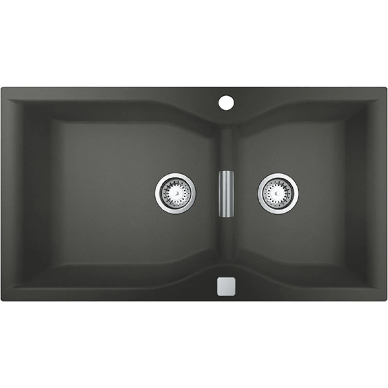 Chiuveta bucatarie Grohe K700 31658AT0, 2 cuve, montare dreapta, compozit quartz, Gri antracit [2]