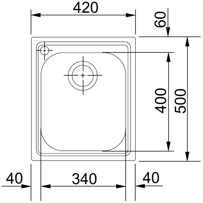 Chiuveta Franke 101.0021.634, 420x500mm, Inox lucios [2]