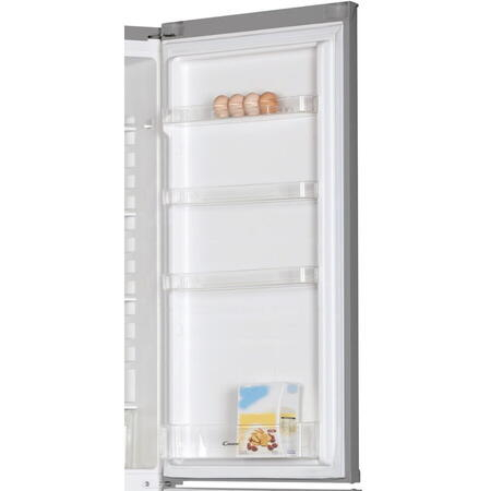 Combina frigorifica Candy CCG1S 518EX, 252 l, Super Freezing, Rafturi din sticla, Usi reversibile, Clasa E, H 180 cm, Inox [3]