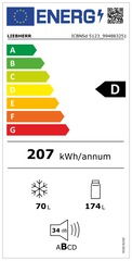 Combina frigorifica incorporabila Liebherr ICBNSd 5123 Plus, BioFresh si NoFrost, 55 cm, 244 l, DuoCooling, DrySafe, SuperCool, VarioSpace, Clasa D [3]