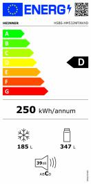 SIDE BY SIDE HEINNER HSBS-HM532NFINVXD, 532 L, FULL NO FROST, CLASA D, DISPLAY LED TOUCH, FUNCTIE SUPER RACIRE/SUPER CONGELARE, SMART, ECO, ALARMA USA DESCHISA, INOX [3]