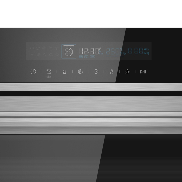 Cuptor incorporabil Master Kitchen MKO 45509CS-EDBK, combo cu abur,50 L, 14 functii de gatire, Display Electronic, SteamBake, Sticla neagra [3]