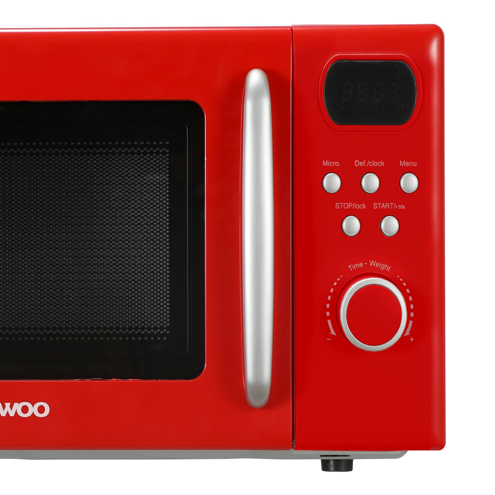 Cuptor cu microunde Daewoo KOR-6S2BR-2, 20 L, 700 W, 8 programe predefinite, 5 niveluri de putere, semnal sonor, Rosu [2]