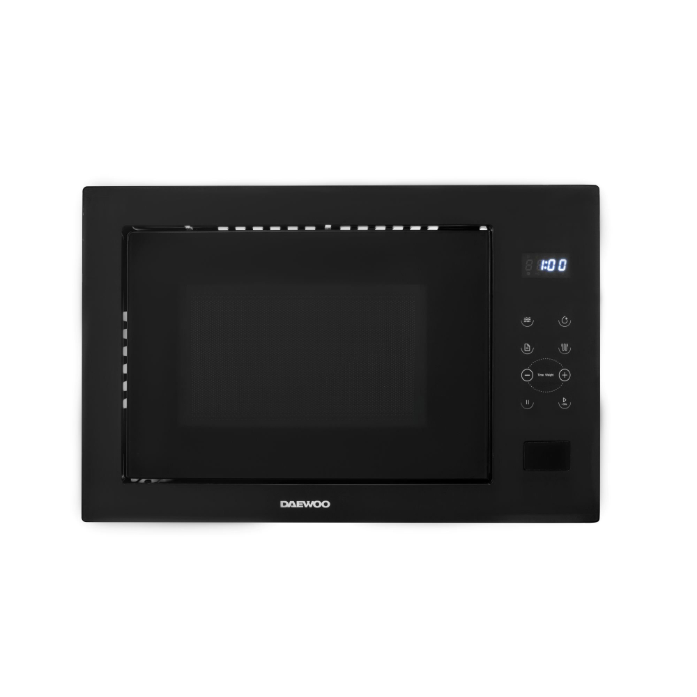 Cuptor cu microunde incorporabil Daewoo KOC-25GB-2, 25 litri, 850W, Grill 1200W, control digital, 8 programe predefinite, capac, protector, diametru platou 315 mm, Negru [1]