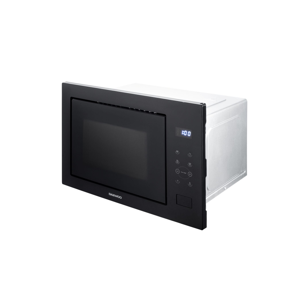 Cuptor cu microunde incorporabil Daewoo KOC-25GB-2, 25 litri, 850W, Grill 1200W, control digital, 8 programe predefinite, capac, protector, diametru platou 315 mm, Negru [2]