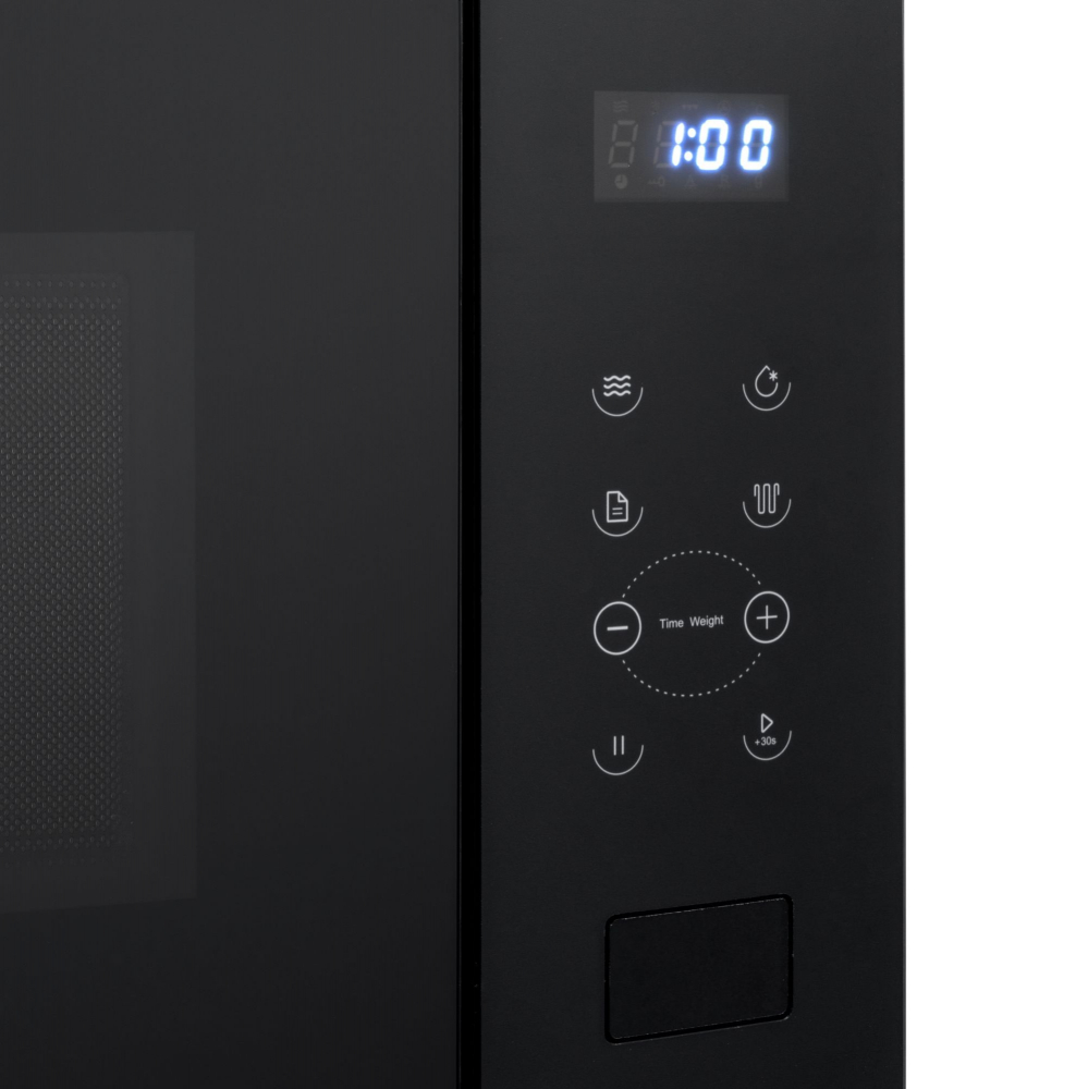 Cuptor cu microunde incorporabil Daewoo KOC-25GB-2, 25 litri, 850W, Grill 1200W, control digital, 8 programe predefinite, capac, protector, diametru platou 315 mm, Negru [3]