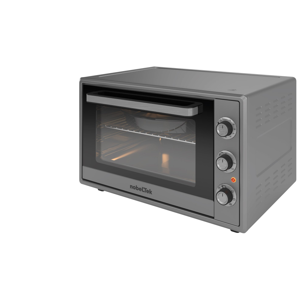 Cuptor electric NobeLTek, 60L, 2000W, grill, timer, termostat, sticla dubla, ventilator, iluminare, Inox [2]