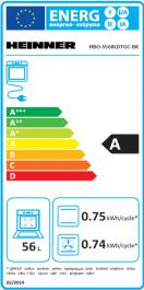CUPTOR INCORPORABIL HEINNER HBO-S568LDTGC-BK, MULTIFUNCȚIONAL, 56 L, 8 FUNCȚII, CLASA A, TIMER DIGITAL, DISPLAY TOUCH + BUTOANE, GRILL, FUNCȚIE TURBO, GĂTIRE ASISTATĂ DE VENTILAȚIE, ILUMINARE, GEAM DU [3]