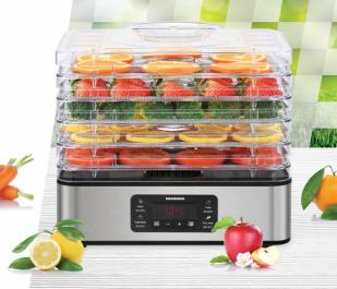 DESHIDRATOR HEINNER DRYMASTER PRO HFD-K400SS, 200-400W, ECRAN LED SI COMANDA ELECTRONICA, 5 TAVI DIN OTEL INOXIDABIL, TAVA PENTRU RULOURI DE FRUCTE, TEMPERATURA: 35-70C, TIMER: 30 MIN - 48H, PROTECTIE [1]