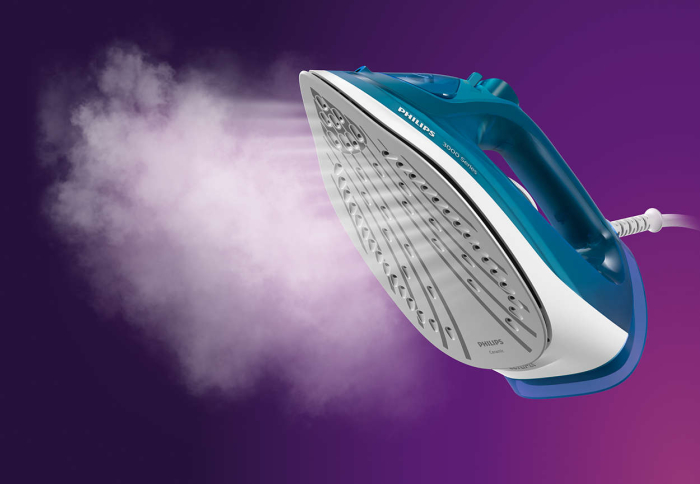 Fier de calcat Philips DST3040/70, putere 2600W, jet continuu de abur 40g/min, rezervor de apa 300ml, talpa ceramica, oprire automata, culoare albastru deschis [2]