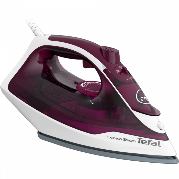 Fier de calcat Tefal Express Steam FV2835E0, Putere 2400W, Capacitate 270 ml, Jet de abur 160 g/min, Violet [1]