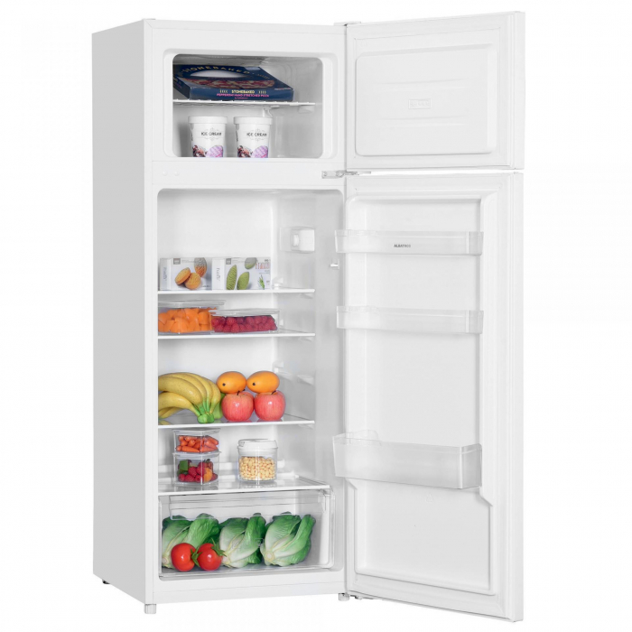 FRIGIDER ALBATROS FA283E,206 L,143 CM,4 RAFTURI DIN STICLA,4 BALCOANE PE USA,SERTAR PENTRU LEGUME,CLASA E,ALB [2]