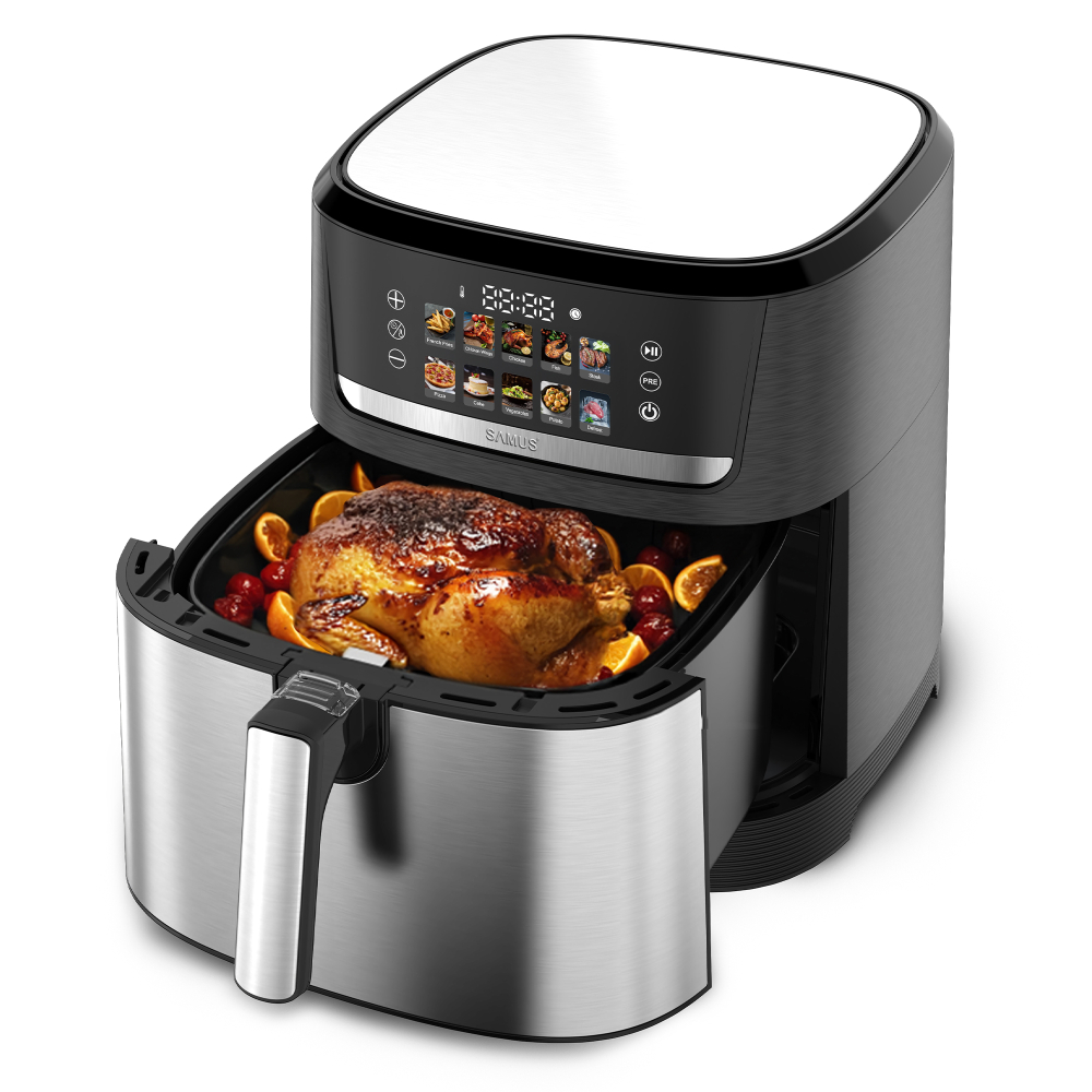 FRITEUZA CU AER CALD SAMUS AF8.5-S2000D, AFISAJ ELECTRONIC, 2000W, 8.5L, 10 PROGRAME ,CONTROL DIGITAL, TIMER 0-60 MIN, NEGRU [2]