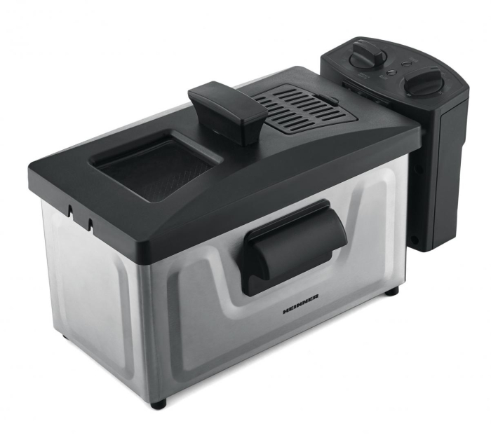 Friteuza Heinner HDF-1800SS, 1800 W, termostat reglabil, timer, 3 L, Inox [3]