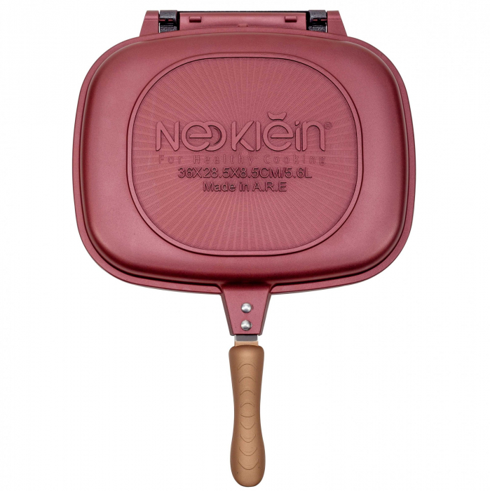 Grill dublu Neoklein DGR36-Cherry, 36 cm, titan antiaderent, Cherry [3]