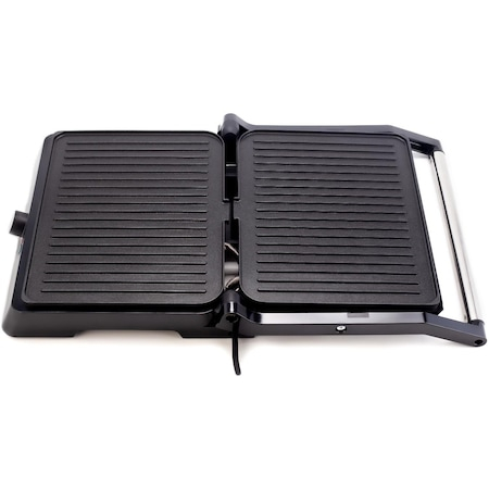 Gratar electric Daewoo DG2500B, 2400 W, placi antiaderente, suprafata de gatire 29x23 cm, termostat, Negru [5]