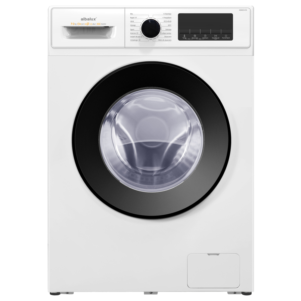 MASINA DE SPALAT RUFE ALBALUX AXWGI1472, 7 KG, MOTOR INVERTER, 1400 ROTATII, 16 PROGRAME, CLASA ENERGETICA A-10%, ADAUGARE RUFE, SPALARE CCU ABURI, SUPER RAPID, BLOCARE ACCES COPII, ALB [3]