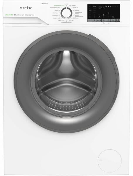 Masina de spalat rufe Arctic APLM2WFSU28211WG, 8 Kg, 1200 RPM, Motor Silent Inverter, Drum Clean+Steam, Child Lock, Anticrease, Digital Display, Add-In, Clasa A, Gray [1]