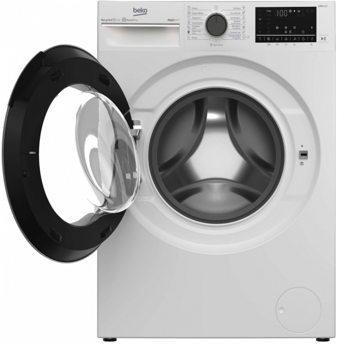 Masina de spalat rufe Beko B5WFU78418WB, 8 kg, 1400 RPM, AquaTech, HomeWhiz, Remote Control, SteamCure, AddXtra, Motor ProSmart Inverter,Downloaded Program, Clasa A,Alb [2]