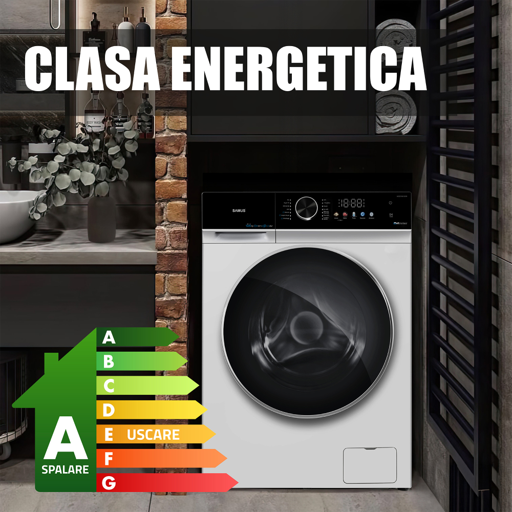 MAȘINĂ DE SPALAT RUFE CU USCĂTOR SAMUS WSDD10612IDM, 10KG SPALARE, 6KG USCARE, DISPLAY LED COLOR, CLASA A/E [3]