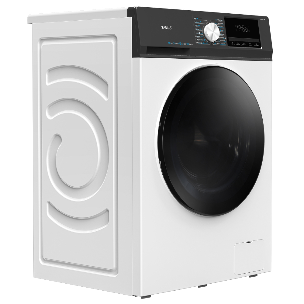MASINA DE SPALAT RUFE SAMUS WSEDI7148, 7 KG, MOTOR INVERTER, DISPLAY LED, 16 PROGRAME, 1400 ROTATII, CLASA ENERGETICA A – 10%, REINCARCARE CU RUFE IN TIMPUL SPALARII, ALB [5]