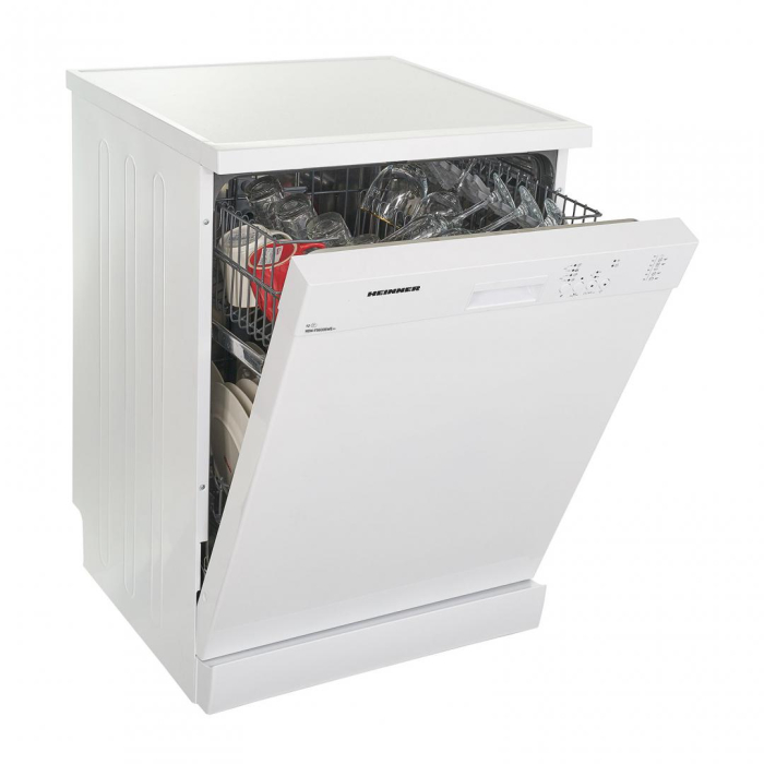 Masina de spalat vase Heinner HDW-FS6006WE++, 12 Seturi, 6 programe, Half load, Aquastop, 60 cm, Clasa E,Alb [3]