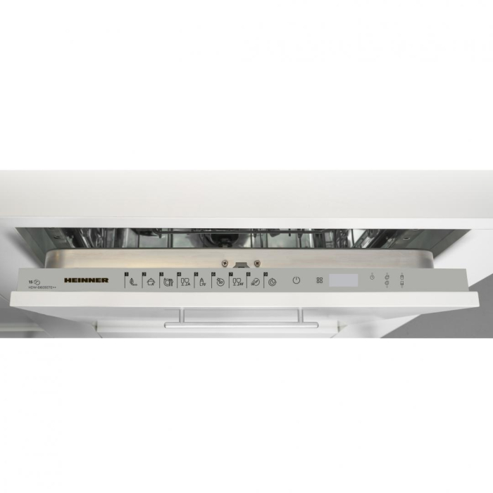 Masina de spalat vase incorporabila Heinner HDW-BI6093TE++, 15 Seturi, 9 programe, Control touch, Half load, Avertizare luminoasa, Buzzer final program, Aquastop, 60 cm, Clasa E, alb [3]