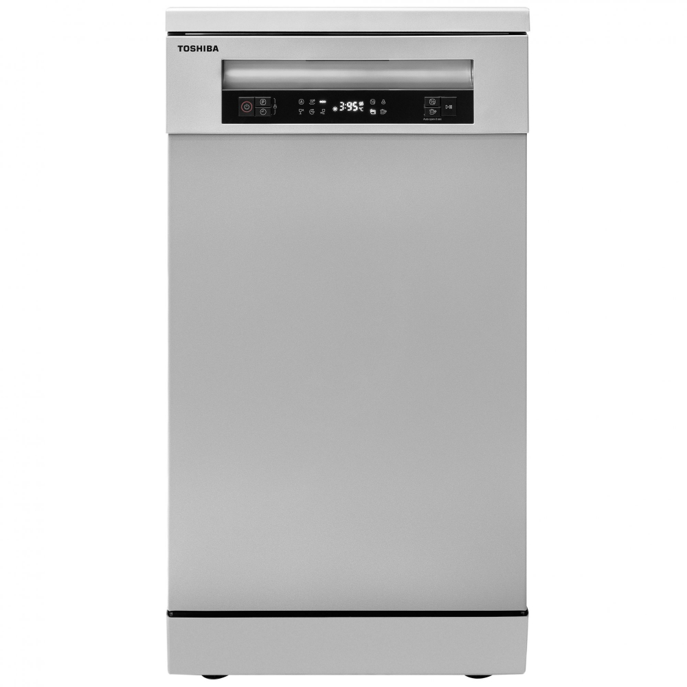 Masina de spalat vase Toshiba DW-10F2S, 10 seturi, clasa D, 45 cm, AquaStop, Auto Open, Filtru AntiBacterian, 6 programe, 2 functii, Inox [1]