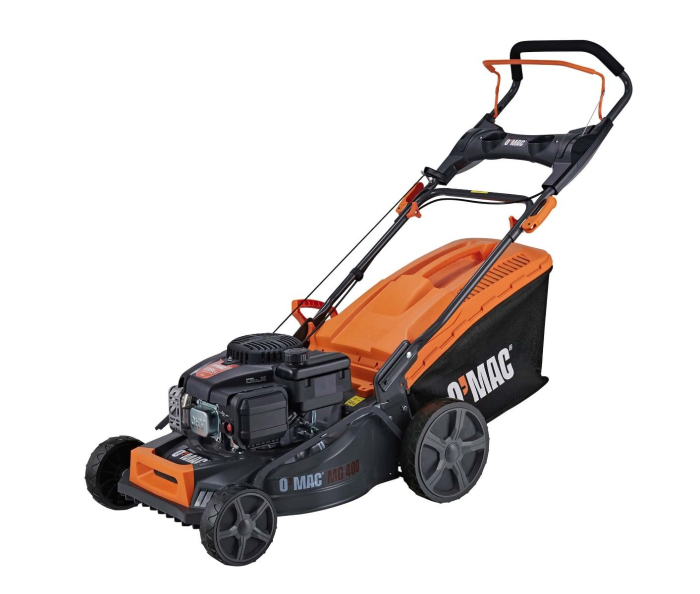 Masina de tuns gazon/iarba pe benzina O-Mac MG 400, 4 CP putere maxima,139 CC, 4 timpi, 46 cm latime taiere, 25-75 mm inaltime taiere, 55 l capacitate sac colector, 0.9 l benzina,functie mulcire,negru [4]