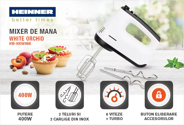 MIXER DE MANA HEINNER WHITE ORCHID HM-400WHBK [3]