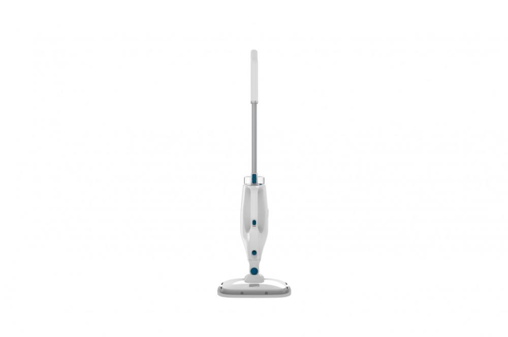 Mop cu abur Heinner SteamStrike HSM-M1400WH-BL, 1400W, capacitate rezervor apa: 420 ml, timp incalzire 15s, debit abur 21/27 g/min, temperatura abur 130°C, 2 lavete incluse, alb [1]