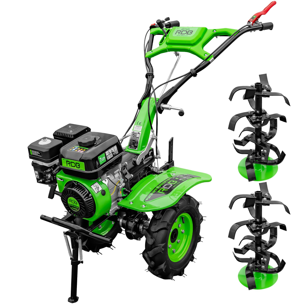 MOTOCULTOR RDB MQ170GS, MOTOR 7 CP, BENZINĂ, 2+1 VITEZE, LĂȚIME DE LUCRU 105 CM, FREZE SEGMENTABILE, ROȚI CAUCIUC 4.00×8" [3]