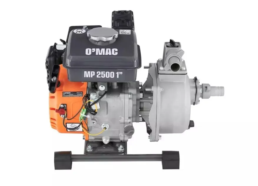 Motopompa O-Mac MP 2500, 2.5 CP, 80 CC, 1 cilindru, 1" diametru aspiratie/refulare, 11 máµŚ/h debit apa, 6 m adancime absorbtie, 36 m inaltime refulare, 1.4 l benzina,Portocaliu [3]