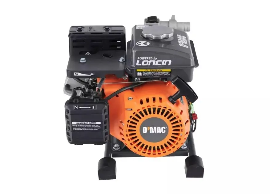 Motopompa O-Mac MP 2500, 2.5 CP, 80 CC, 1 cilindru, 1" diametru aspiratie/refulare, 11 máµŚ/h debit apa, 6 m adancime absorbtie, 36 m inaltime refulare, 1.4 l benzina,Portocaliu [2]