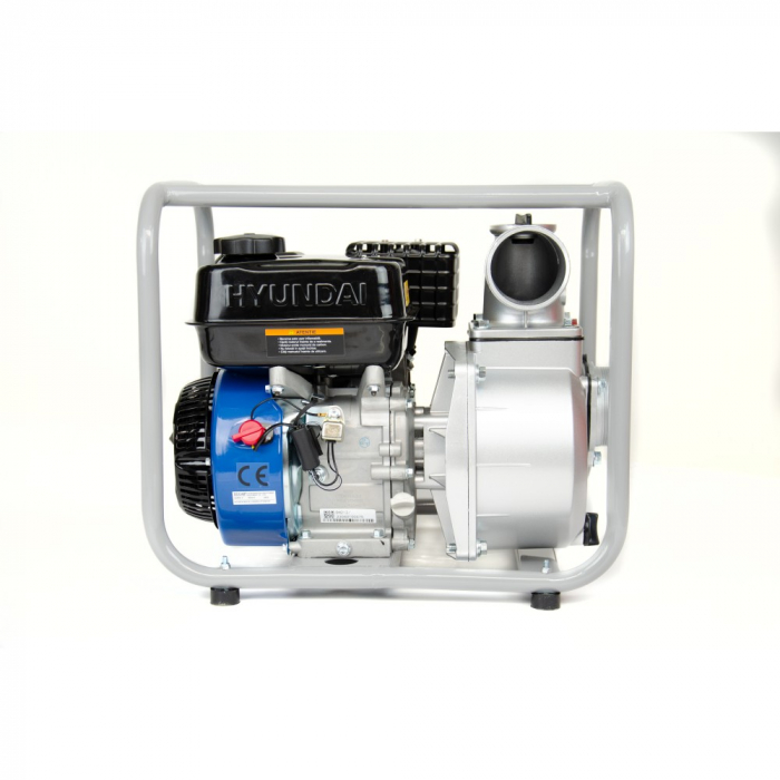 Motopompa ape curate Hyundai HY-M80, diametru absortie/refulare 3'' , benzina , putere motor 5,8 Cp ,sistem de pornire la sfoara,Gri-Albastru [2]