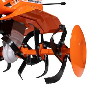 Motosapa pe benzina Ruris Dac 6500K, putere 7 CP, 208 CC, 4 timpi, 2+1 viteze, 29 cm adancime lucru, 83 cm latime lucru,contine roti cauciuc, portocaliu [5]