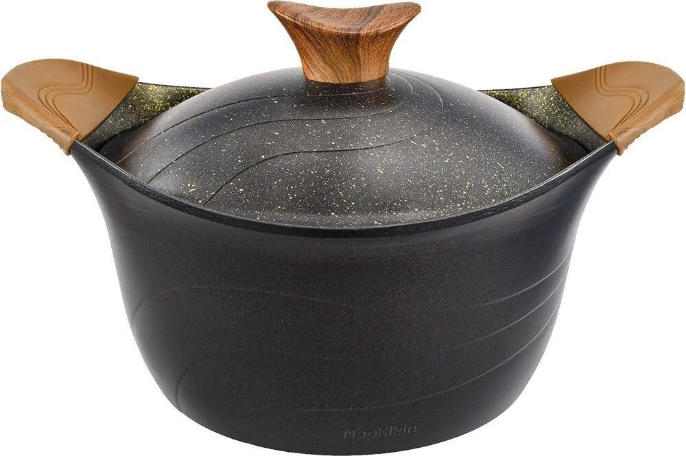 Oala cu capac Neoklein CS32, diametru 32 cm, capacitate 8.8 L, aluminiu turnat, invelis anti-aderent, Negru [1]