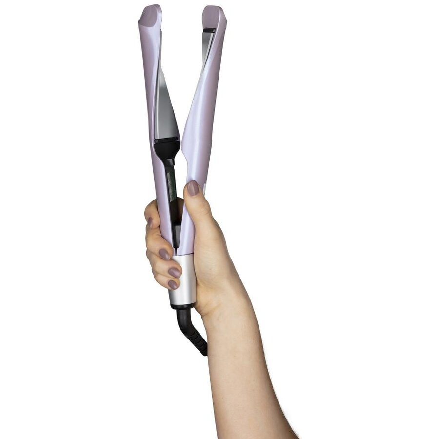 Placa de indreptat si ondulat parul Remington Curl & Straight Confidence Special Edition S6606GP, Placi rasucite, Ceramica, Turmalina, 230 grade, Mov [3]