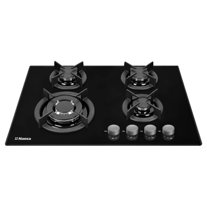 Plita incorporabila Hansa BHKS6113, Gaz, 4 arzatoare gaz, Aprindere electrica, 60 cm, Sticla neagra [3]